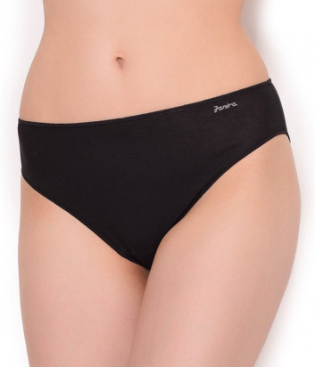 Хлопковые трусики JANIRA Perfect Day Cotton 31392 средней посадки черные