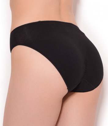 Хлопковые трусики JANIRA Perfect Day Cotton 31392 средней посадки черные