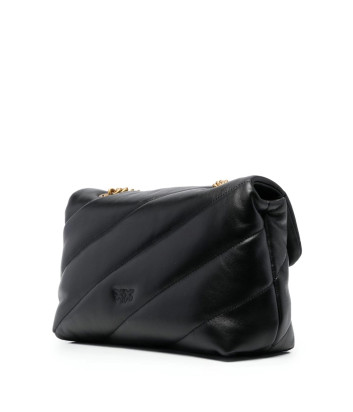 Сумка в стеганной коже PINKO Love Classic Puff 100038 с золотистой фурнитурой черная