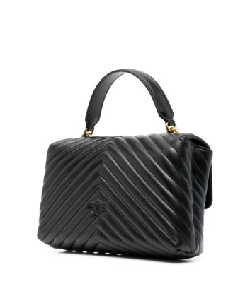Сумка в стеганной коже PINKO Love Lady Puff Classic 100043 с золотистой фурнитурой черная