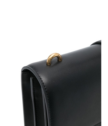 Сумка в гладкой коже PINKO Love One Classic 100053 с золотистой фурнитурой черная