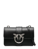 Сумка в гладкой коже PINKO Love One Mini 100059 с серебристой фурнитурой черная