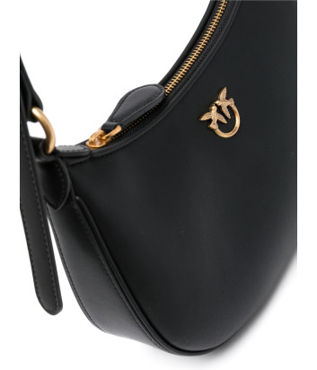 Cумка на плечо PINKO Half Moon Mini 102790 в гладкой коже черная