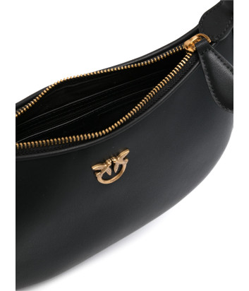 Cумка на плечо PINKO Half Moon Mini 102790 в гладкой коже черная