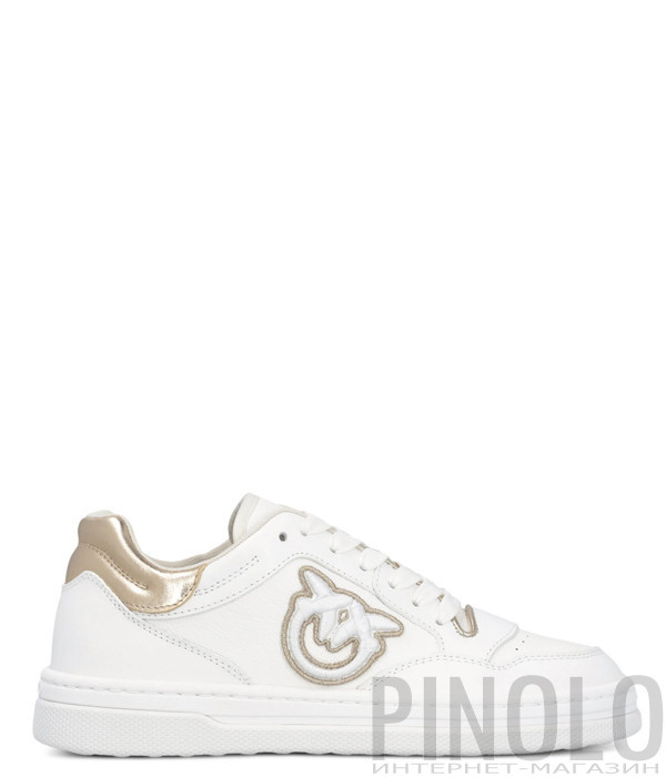 Кроссовки PINKO Mandy SS0049P035 аппликация Love Birds белые