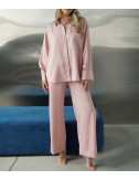 Домашний костюм FELENA Dusty Rose 852-854 рубашка и брюки пудровый