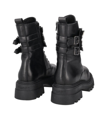 Кожаные ботинки TOSCA BLU SF2438S433 с декором черные