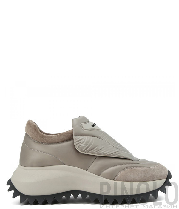 Дутые кроссовки VIC MATIE 1F2102D на платформе бежевые