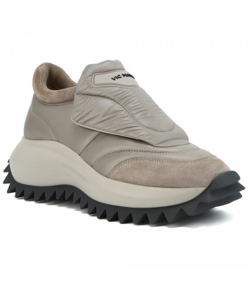 Дутые кроссовки VIC MATIE 1F2102D на платформе бежевые