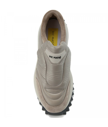 Дутые кроссовки VIC MATIE 1F2102D на платформе бежевые