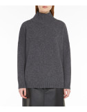 Шерстяной свитер WEEKEND Max Mara 5366084206007 с высоким воротником серый