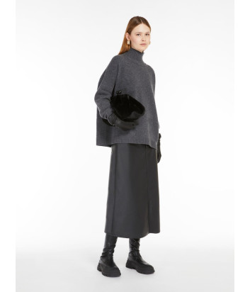 Шерстяной свитер WEEKEND Max Mara 5366084206007 с высоким воротником серый