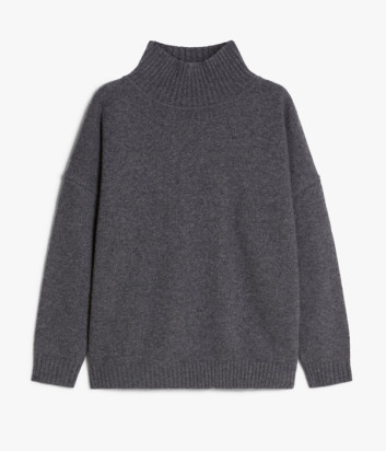 Шерстяной свитер WEEKEND Max Mara 5366084206007 с высоким воротником серый