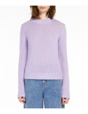 Кашемировый свитер WEEKEND Max Mara 5366094206007 с круглым вырезом лиловый