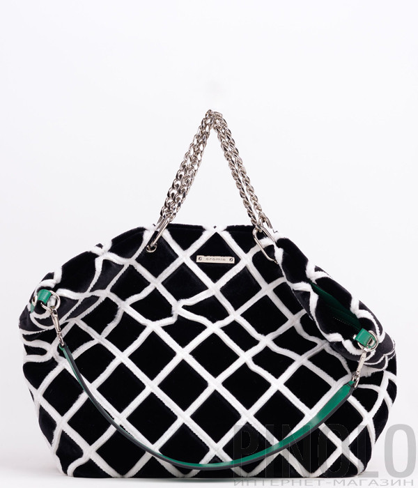 Большая плюшевая сумка CROMIA Susan 1405859 с ручками-цепочками