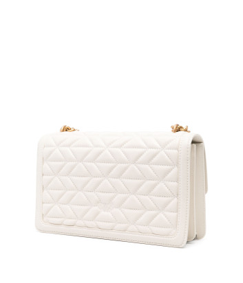 Сумка с золотистой фурнитурой PINKO Love One Classic 100941 в стеганной коже молочная