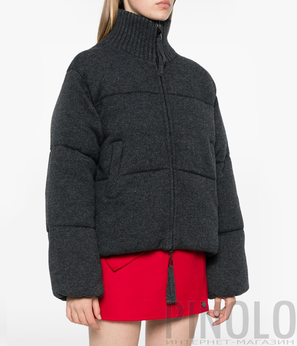 Двухсторонний пуховик P.A.R.O.S.H. LAST D490575 из шерсти серый