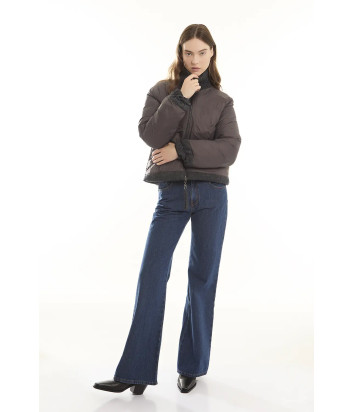 Двухсторонний пуховик P.A.R.O.S.H. LAST D490575 из шерсти серый