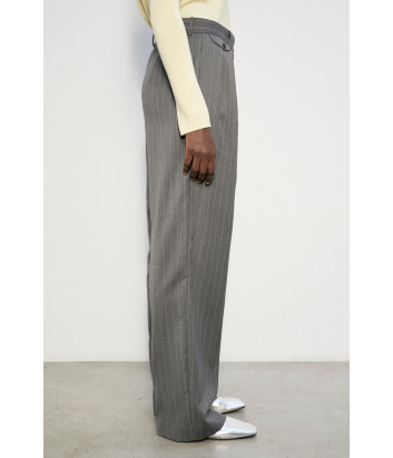 Широкие брюки-палаццо MEIMEIJ M4ILL5 серые в полоску
