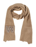 Длинный шарф WEEKEND Max Mara 5746014506015 из чистой шерстяной пряжи карамельный