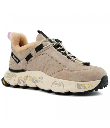 Замшевые кроссовки PREMIATA Cross 391M на меху бежевые Замшевые кроссовки PREMIATA Cross 391M на меху бежевые