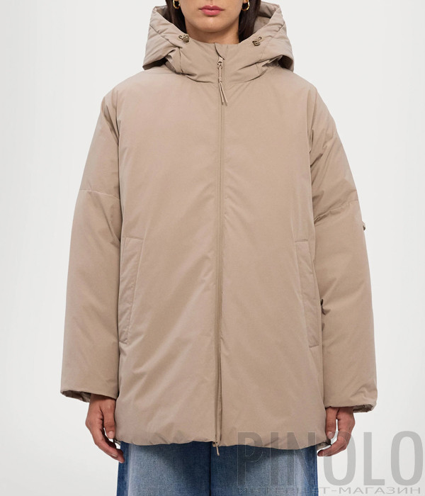 Куртка свободного кроя MAX MARA Leisure 2426486078600 с капюшоном бежевая