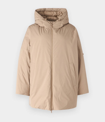 Куртка свободного кроя MAX MARA Leisure 2426486078600 с капюшоном бежевая