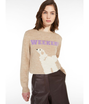 Свитер из шерсти и альпаки WEEKEND Max Mara 5366244206002 с узором бежевый