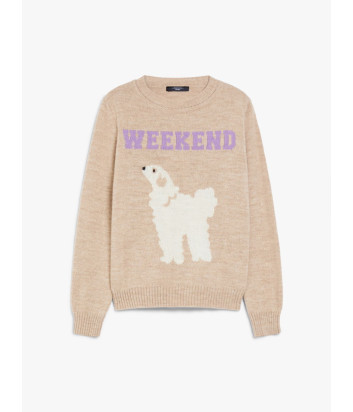 Свитер из шерсти и альпаки WEEKEND Max Mara 5366244206002 с узором бежевый