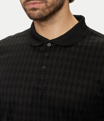 Мужское поло KARL LAGERFELD 745009 544202 с длинным рукавом черное Мужское поло KARL LAGERFELD 745009 544202 с длинным рукавом черное