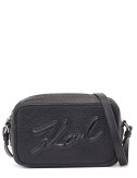 Сумка через плечо KARL LAGERFELD 245W3094 из зернистой кожи черная