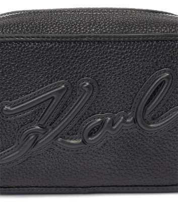 Сумка через плечо KARL LAGERFELD 245W3094 из зернистой кожи черная