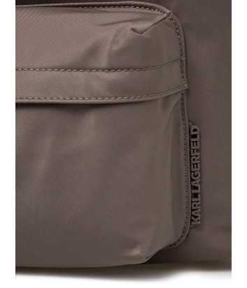 Нейлоновый рюкзак KARL LAGERFELD 235W3244 с внешним карманом бежевый
