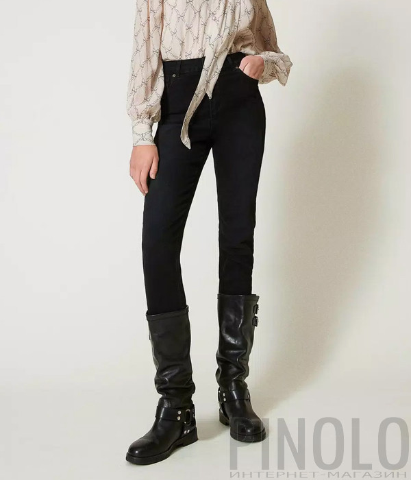 Женские джинсы-скинни TWINSET 242TT2500 черные