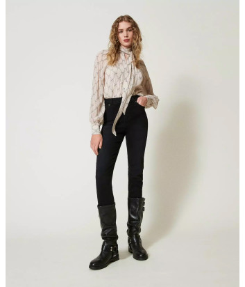 Женские джинсы-скинни TWINSET 242TT2500 черные