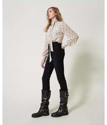 Женские джинсы-скинни TWINSET 242TT2500 черные