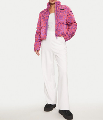 Женская куртка EA7 Emporio Armani 7W000009 AF10265 с принтом малиновая