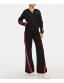 Женский костюм EA7 Emporio Armani 6DTV62 TJUXZ черный с розовыми лампасами
