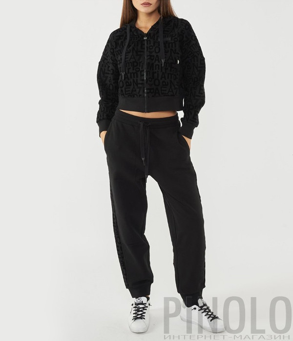 Женский костюм EA7 Emporio Armani 7W000007-7W000008 AF10195 с принтом черный