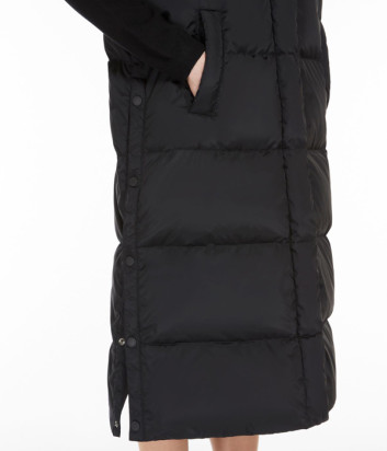 Длинный жилет WEEKEND Max Mara 5296014206004 из водоотталкивающей тафты черный