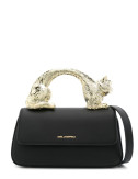Маленькая сумочка KARL LAGERFELD 246W3079 с декоративной ручкой черная