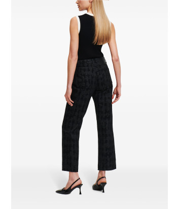 Женские джинсы KARL LAGERFELD 245W1103E08 черные с принтом