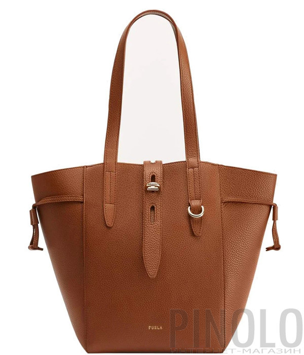 Кожаная сумка-тоут FURLA Net M BZT0FUAHSF00003B00 коричневая
