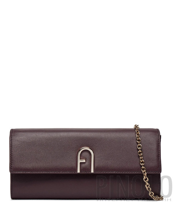 Сумка-клатч на цепочке FURLA Flow Mini WE00518BX20452516S бордовая
