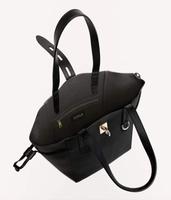 Кожаная сумка-тоут FURLA Net M BZT0FUAHSF000O6000 черная