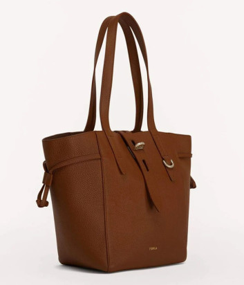 Кожаная сумка-тоут FURLA Net M BZT0FUAHSF00003B00 коричневая