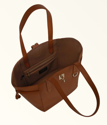 Кожаная сумка-тоут FURLA Net M BZT0FUAHSF00003B00 коричневая