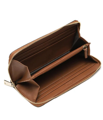 Кожаное портмоне FURLA Camelia L WP00313HSF00003B00 на молнии коричневое