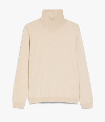 Гольф из шелковой и шерстяной пряжи WEEKEND Max Mara WE5366024206002 бежевый