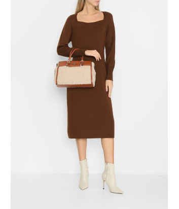 Сумка с плюшевой отделкой ERMANNO SCERVINO 12401749 бежевая